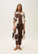 Cotton printed shirt dress