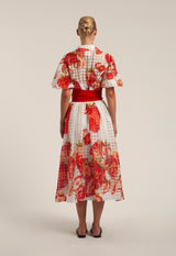 Gala Midi Dress - Strawberries