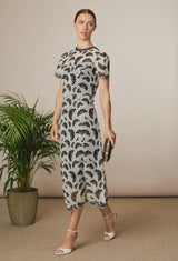 Loreta Long lace dress-Black