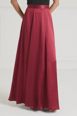 Amerie silk satin skirt