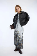 Victoriana print dress