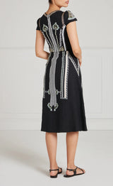 Avalon Linen Dress-Black