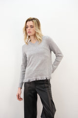 Fringe V-Neck