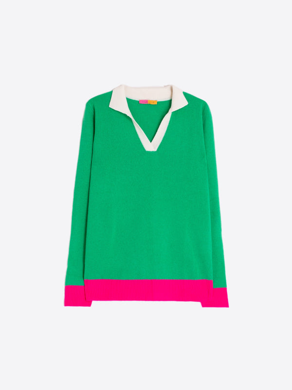 Green Collared Knit