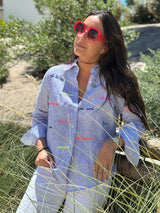 Stripe Wording Shirt