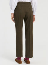 Green Slim Flannel Trouser