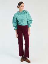 Burgundy Velvet Trousers