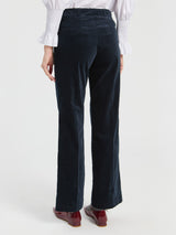 Navy Velvet Suit trousers