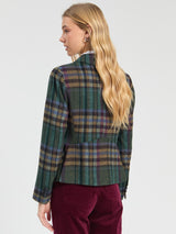 Green and Burgundy Check Jacket