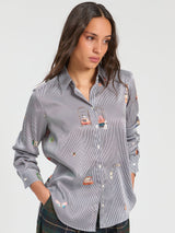 Pinestripe Shirt in Hotel Vilagallo Print