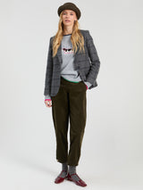 Navy/Grey Plaid Jacket