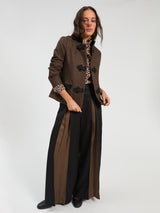 Brown Herringbone Espiga Jacket