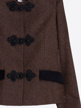 Brown Herringbone Espiga Jacket