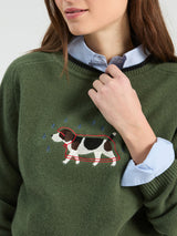 Motif Jumper Green