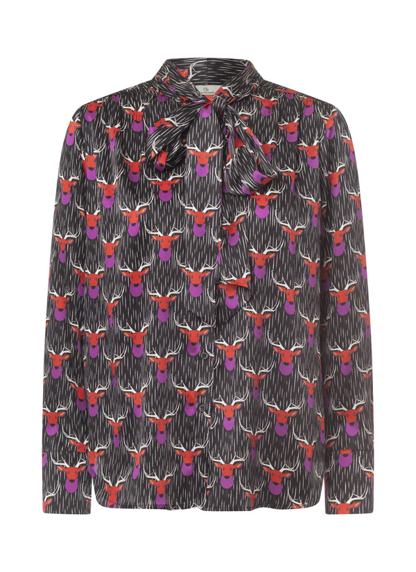 3401-Deer-My Bow Blouse