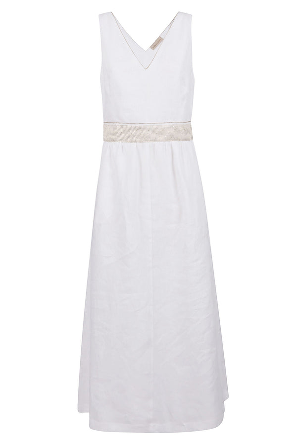 0444136 - 863 - V-Neck Linen Dress