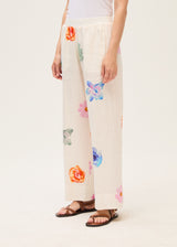 Printed Linen trousers