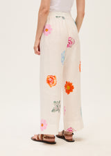 Printed Linen trousers