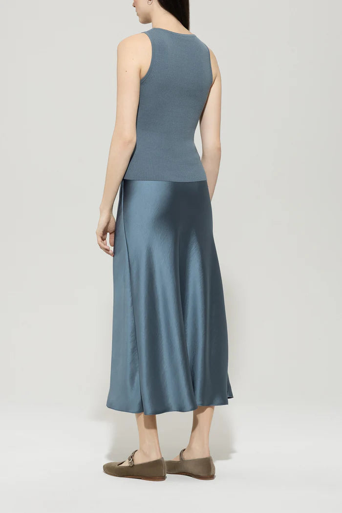 Silk look maxi skirt