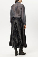 Check Maxi Skirt