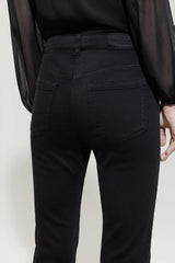 Tapered Twill Denim Trousers