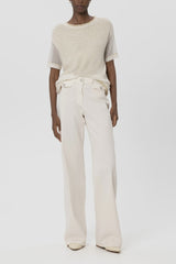 Casual wide leg denim trouser