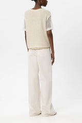 Casual wide leg denim trouser