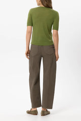 Barrel-leg Colour Denim Trouser
