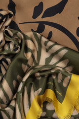 Square Scarf Leaf print