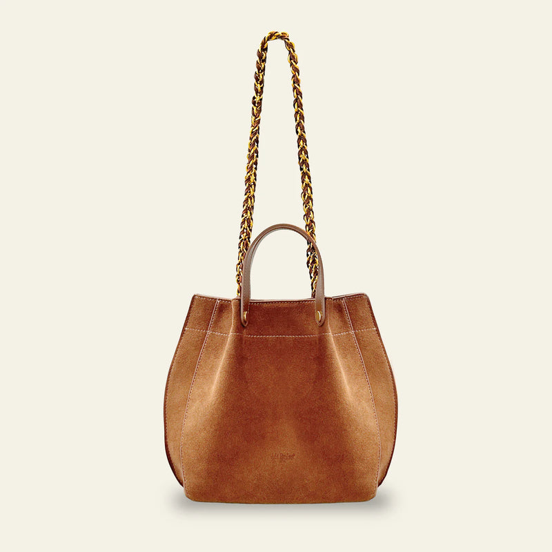 Barcelona Caramel Suede Bag