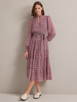 Marina Geo Heart Print Dress