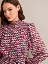 Marina Geo Heart Print Dress