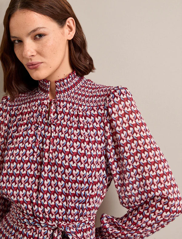 Marina Geo Heart Print Dress