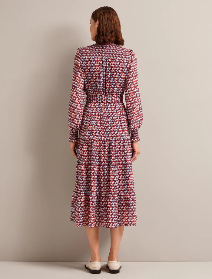 Marina Geo Heart Print Dress