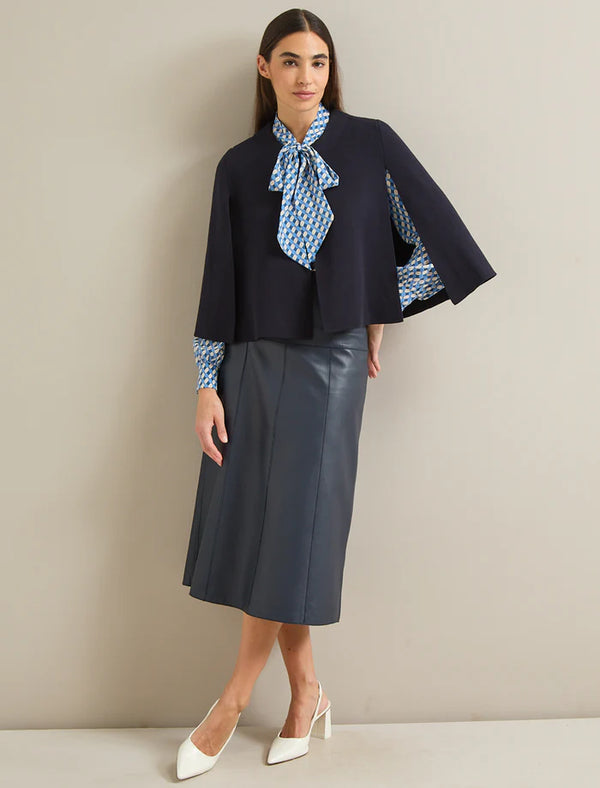 Cecily Cotton Blend Knitted Cape