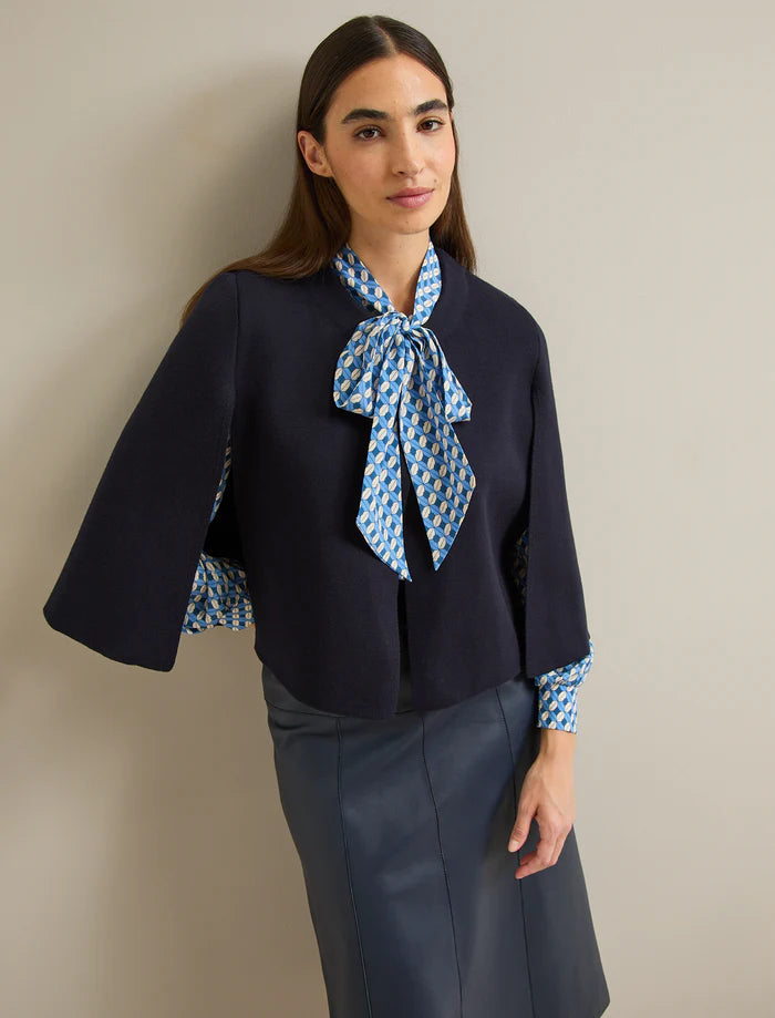 Cecily Cotton Blend Knitted Cape