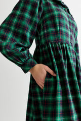 Catlin winter check midi dress