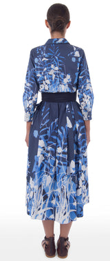 Elena Midi Dress- Blue