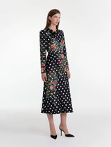 Claudia Midi satin Dress
