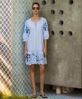 Genta Applique Short Dress