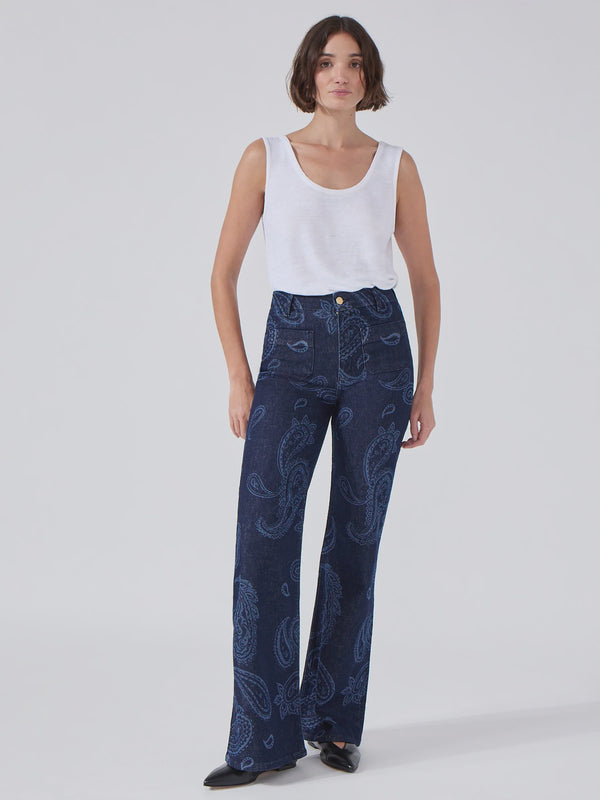 Jimi Flare Paisley Jeans