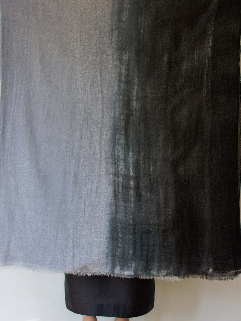 Impressionism Cashmere Wrap Teal