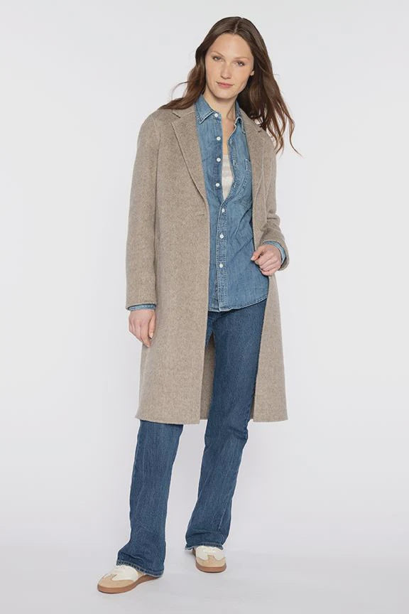 LFOJ5-269-Brushed herringbone Coat