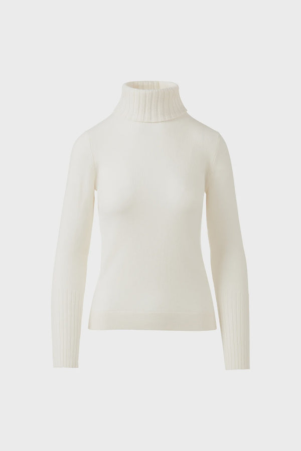 Chunky trim T-Neck-Pearl