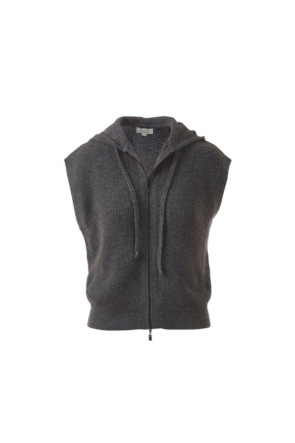 LFSC4-150-Fla-S/less rib zip hoodie