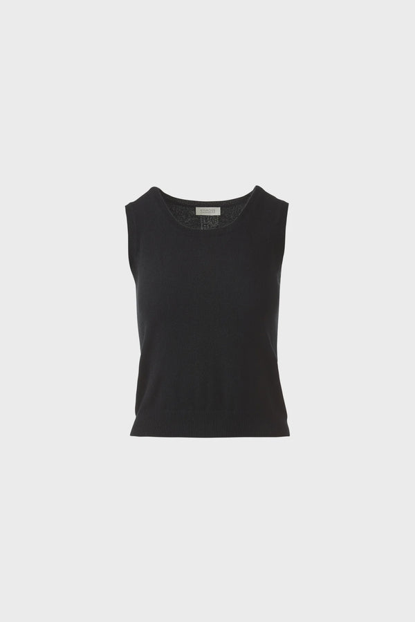 Scoop neck Tank-Black