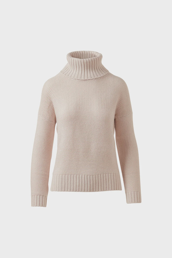 Garter T-Neck jumper - Canvas