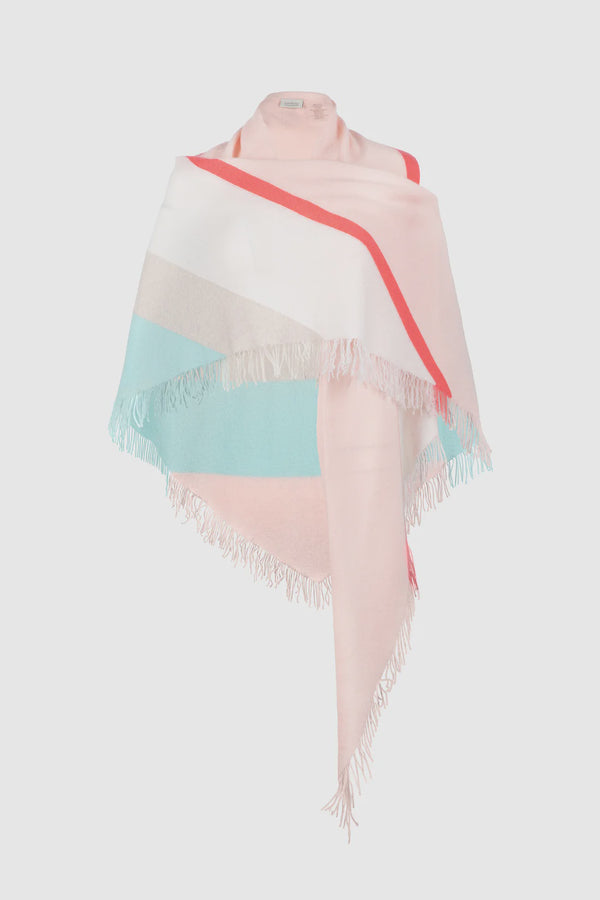 Fringe triangle wrap - blush