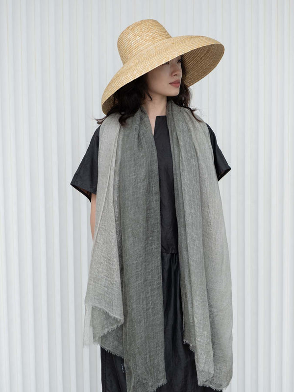 Macaron Ombre Cashmere Scarf Sage