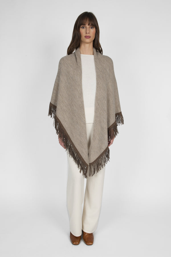 Nando triangle Scarf-Beige